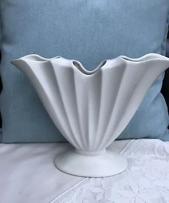 Buy Vintage Beswick  Planter Vase Art Deco White Wavy Ripple Design No: 1664-2 • 35£