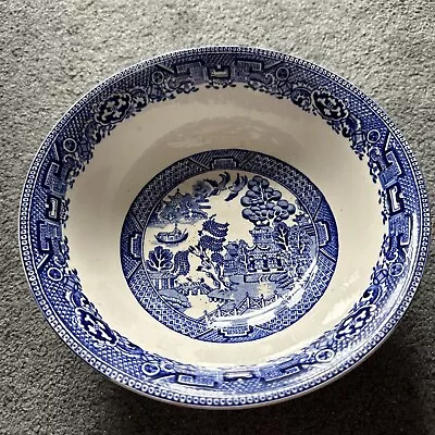 Buy A Large Vintage Alfred Meakin Old Willow Pattern Serving Bowl • 5£