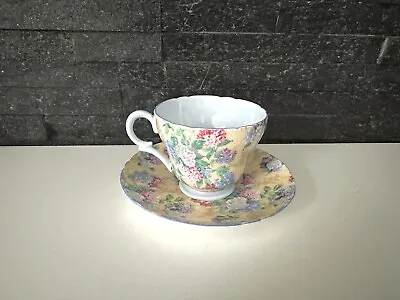 Buy Rare Shelley Summer Glory 13455 Fine Bone China England Cup And Saucer #2 • 50£