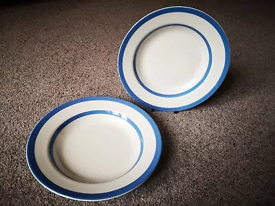 Buy Pair Of T.G. Green Cornishware Soup Plates/bowls, Shield Backstamp • 13£