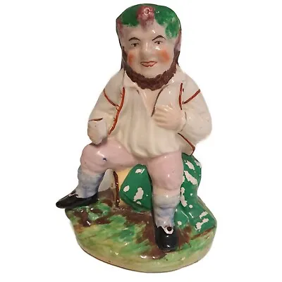 Buy Antique Staffordshire Figurine Of Man On Beer Barrel Height 16.5cm • 25£