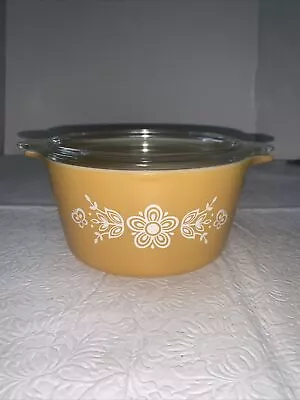 Buy Vintage Pyrex Corning Ware Butterfly Gold #473 1 Qt Casserole Dish W/ Lid 470-C • 18.94£
