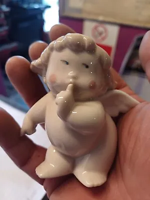 Buy Nao Cheeky Cherub Shush Porcelain Figure By Nude Naked Angel Ornament Lladro • 24.99£