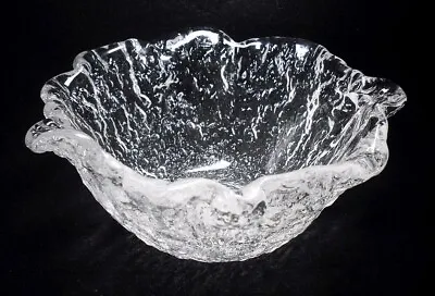 Buy Vintage Retro Mid Century Swedish Westerberg Textured Melting Ice Art Glass Bowl • 12.99£