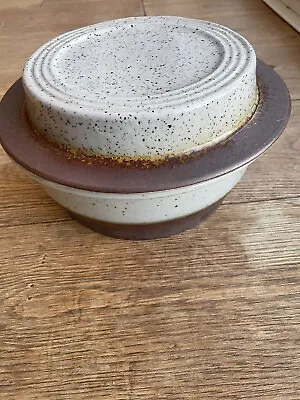 Buy Purbeck Pottery Portland Lidded Bowl, Large, Grey With Brown Speckles 22cm/8.5  • 15£