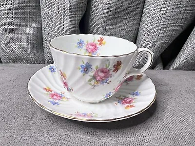 Buy AYNSLEY Tea Cup & Saucer Floral  Teacup England 1930s Swirl Pattern Cup • 18.42£