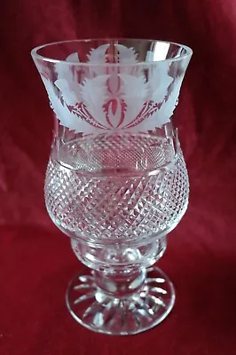 Buy B) Edinburgh Crystal Thistle Pattern - Crofter's Lamp / Candle Lamp And Shade • 145£