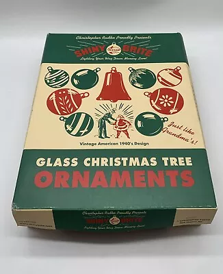 Buy Christopher Radko Shiny Brite 1940’s Design Large Jewel Stripes 12 Ornaments Box • 94.86£
