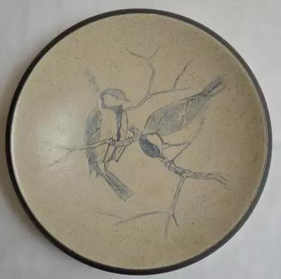 Buy Purbeck Pottery  Plate Bowl  Bird Themed -Vitreous Stoneware 22cm Approx • 14.99£