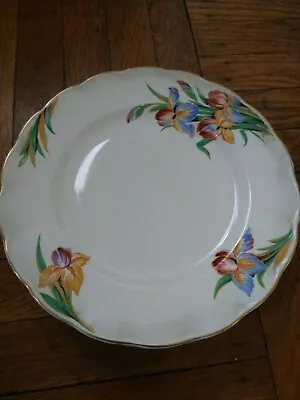 Buy Vintage Lot Grindley England Cream Petal 9in Plate Gold Foil Floral Dinner Plate • 23.66£