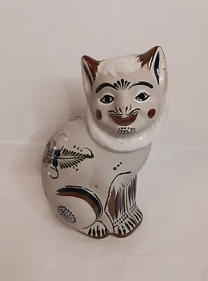 Buy Vtg Mexican Tonala Cat Pottery Folk Art Hand-Painted Lg Statue Figurine Santana • 56.90£