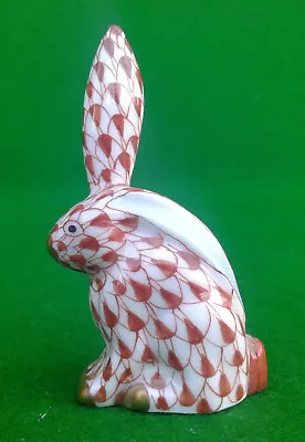 Buy Herend Miniature Rust Red Fishnet Rabbit - 5338. • 69.99£