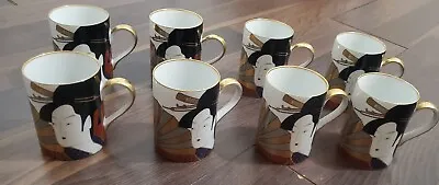 Buy Fitz And Floyd 1982 Geisha Japan MCMLXXXII  Asian Mugs Set Of 8 Fine Coffe Tea  • 66.31£
