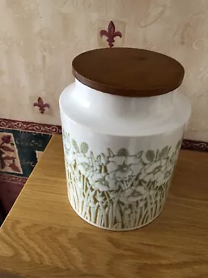 Buy Hornsea Pottery Fleur Design Storage Jar  Height 7.5  Diam 6.5  • 12.95£