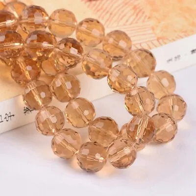 Buy Round Disco Ball 6mm 8mm 10mm 12mm 96 Facets Faceted Crystal Glass Loose Beads • 5.10£