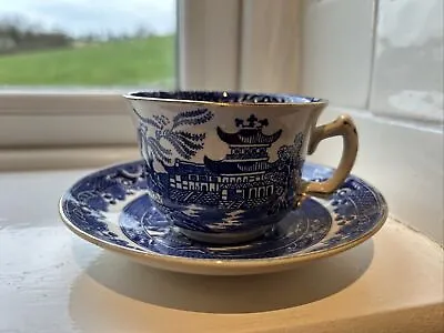 Buy Antique Collectible Willow Cup And Saucer From Burleigh Ware, England • 22£