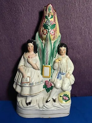 Buy Antique 19thc Staffordshire Pottery  Figurine  Group Spill Vase • 19.99£