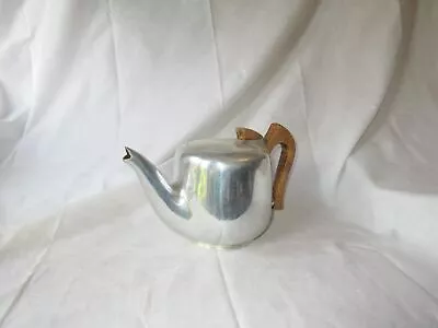 Buy Vintage Retro Picquot Ware Tea Pot Magnailium With Sycamore Wood. • 0.99£