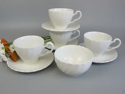 Buy Johnson Brothers Regency Cups & Saucers X4. White Stoneware Tea Set. Large 270ml • 29.99£