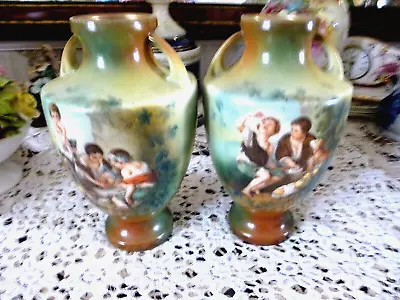 Buy Antique Robert Hanke Austrian Royal Wettina Porcelain Vases  • 88£