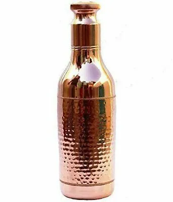 Buy 100% Copper High Neck Drinking Water Bottle Ayurvedic 1Ltr Vessel Leak Proof • 31.84£