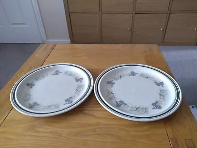 Buy Pair Of Vintage Royal Doulton Harvest Garland Lambethware Dinner Plates • 7.99£