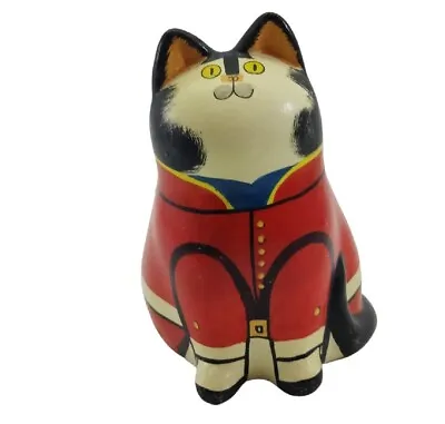 Buy Cat Kitten Joan De Bethel Rye Pottery Figurine Red Suit • 96.39£