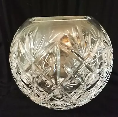 Buy Vintage Hand Clear Cut Crystal Glass 5  Rose Bowl Vase • 21.10£