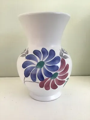 Buy Vintage Signed E Radford Vase Hand Painted Wild Flower Pattern  14.5cm Tall • 6£