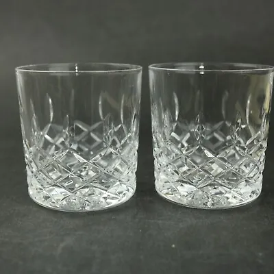 Buy Pair Crystal Glass Whisky Tumblers  7.5cm / 3 Inches Tall Glasses 6 Fl.oz  170ml • 12£