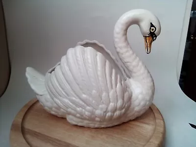 Buy Dartmouth Pottery Devon  White Swan (size B)  Vintage Swb3 • 14£