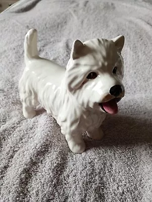 Buy Melba Ware Vintage White West Highland Terrier Dog Figurine Ornament 14cm High • 8£
