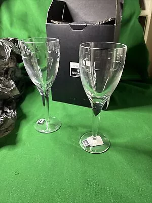 Buy Waterford Crystal Pair Of John Rocha  Signature Geo Wine Glasses In Original Box • 1£