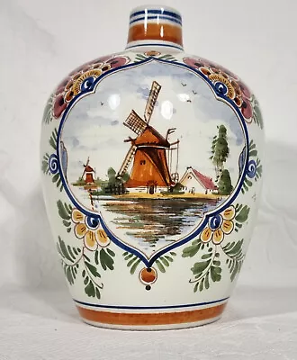 Buy Vintage Delft Ceramic Vase By De Delftse Pauw Rijswijk Holland 18cm Tall • 53.74£