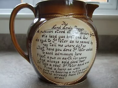 Buy Great Yarmouth Pottery Brewery Memorabilia Water Jug With Landlords Prayer • 20£