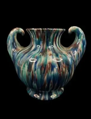 Buy Awaji Pottery Art Deco Japanese Vase White Blue Flambe Glaze Vintage Lot 2 • 168.79£