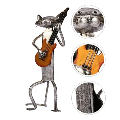 Buy Cat Sculpture Guitar Cat Figurine Statue Ornament Home Decor Gift For Christmas • 22.39£