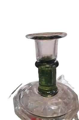 Buy Green Glass Candle Holder 4in H(PLAS5) • 3£