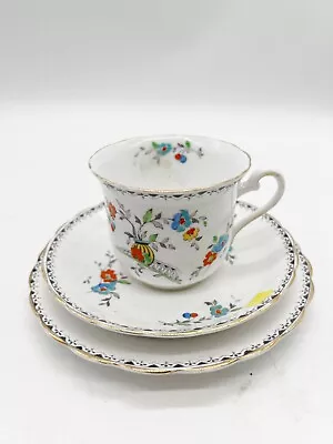 Buy Vintage Plant Tuscan China Trio Tea Cup Saucer Side Plate Floral • 22.99£