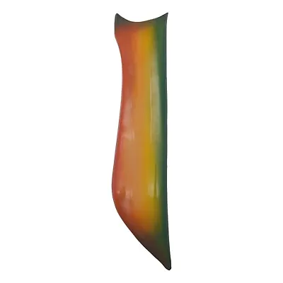Buy Handmade Signed Pottery Wall Pocket Vase - 13  Colorful Red Orange Green Rainbow • 35.36£