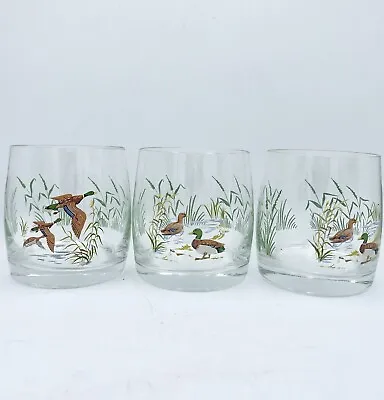 Buy Vtg Bohemia Crystal Czechoslovakia Duck Double Old-Fashioned Glasses Set Of 3 • 28.35£