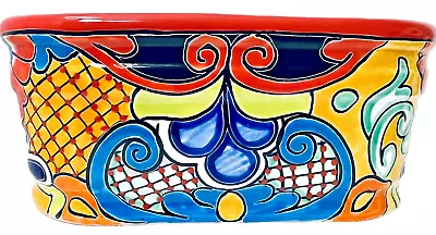 Buy Mexican Talavera Jumbo Planter Oval Trough Pot Folk Art Pottery  X Large 18.5  • 124.22£