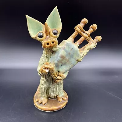 Buy Vintage Yare Designs Pottery Dragon Scottish Playing Bagpipes Ornament Gift RARE • 99.95£