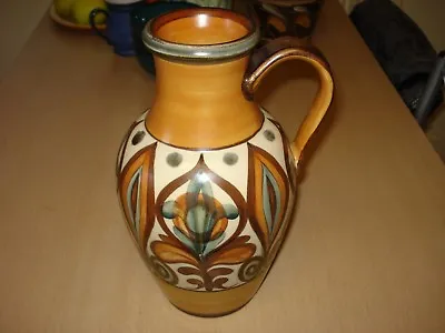 Buy Large And Heavy Langley Jug With A Geometric Pattern Mustard Colour • 40£