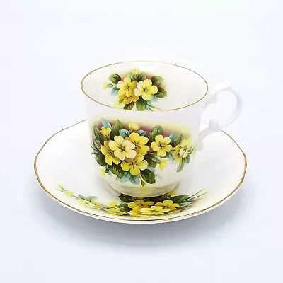 Buy Rosina China Co Ltd. Queen's Fine Bone China Primulas Tea Cup & Saucer England • 11.38£
