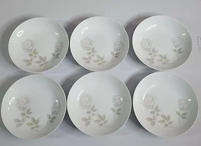 Buy Noritake Edenrose Soup Bowls Set Of 6 Japan Cereal Roses 1960s 60s VTG White • 24.84£