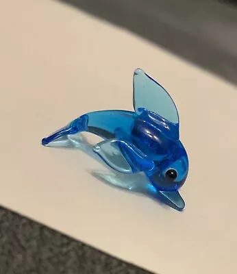 Buy Mini Handmade Blue Dolphin Lampwork Glass Animal • 3.99£