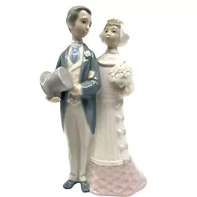 Buy Lladro Vintage Bride & Groom #4808 Wedding Couple Porcelain Figurine 1972 • 33.07£