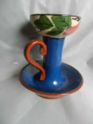 Buy Torquay Pottery Candlestick With Fruit & Motto   Ware • 7£