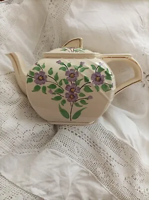 Buy George Clews Art Deco Teapot Hand-painted Beautiful  • 28£